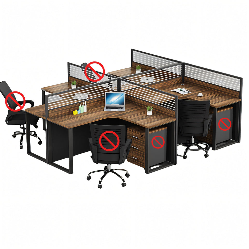 Modern Partitioned Computer Desk Office Workstation BGZ-225