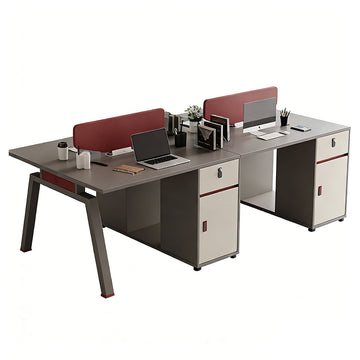 Office Desk, Four-person seat West Coast Stock, L94" x W47" x H30", for executive office workspace, modern executive office furniture