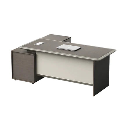 Premium Spacious Office Desk Aluminum Edge Scratch Resistant Lockable Drawers BGZ-2061