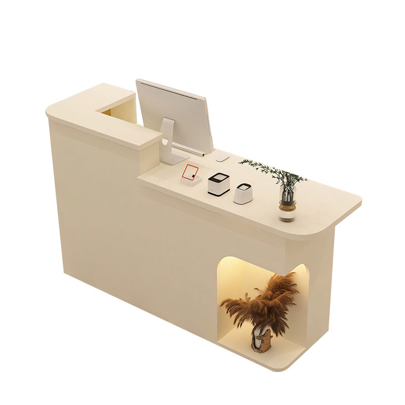 Private Labe Small Front Desk With Display Corner And Cabinet For Salons And Clothing Stores JDT-10105