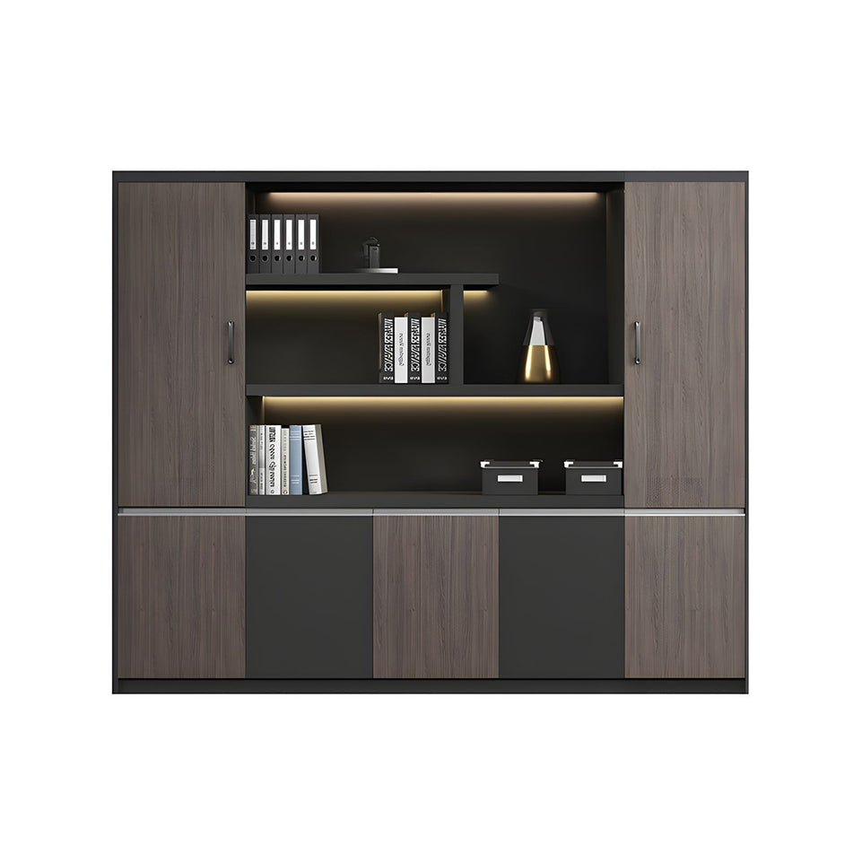 Premium Wooden Executive Lockable Cabinet, Modern Office Storage Cabinet, Background Storage and Archive Bookcase WJG-2169