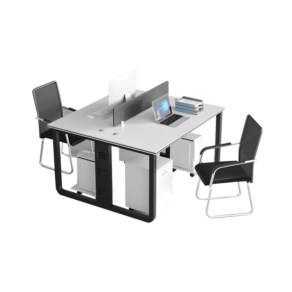 Modern White Office Desk & Chair Set BGZ-K003