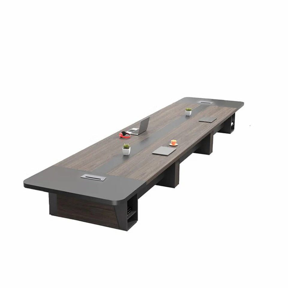 Modern Rectangular Conference Table with Under-Desk Storage for Office HYZ-7161
