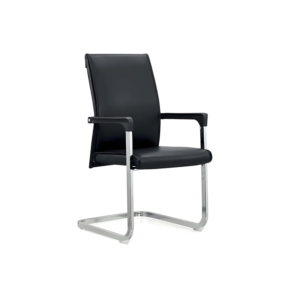 Aluminum Alloy Frame Stylish Conference Table with Cable Hole and Wood Grain Finish HYZ-10109