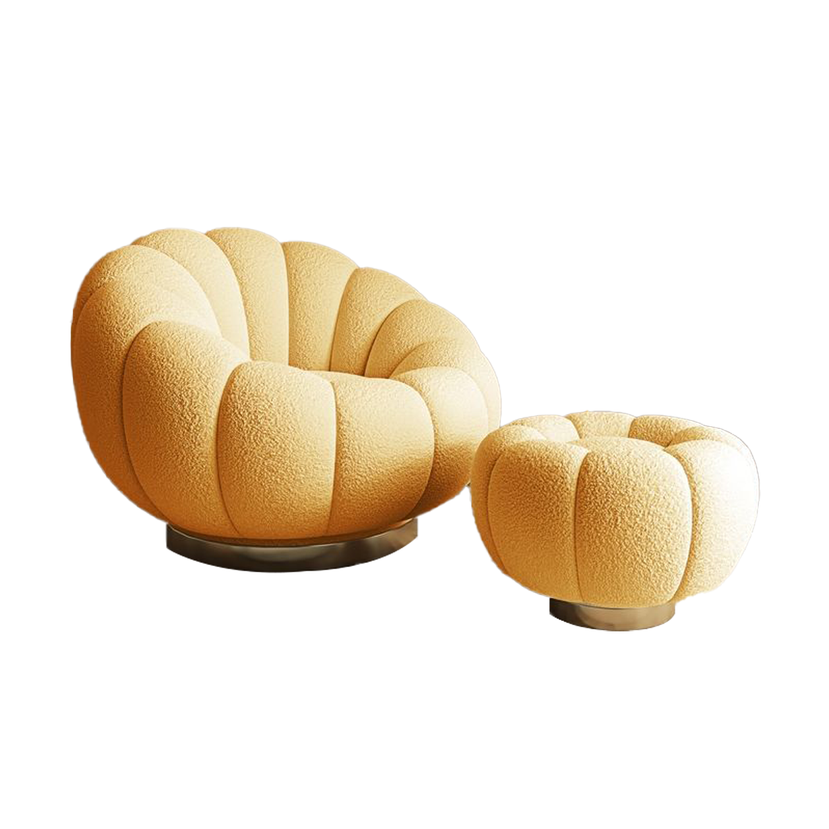 Cream Style Lazy Sofa Reclining Sleepy Pumpkin Sofa Chair BSF-2066