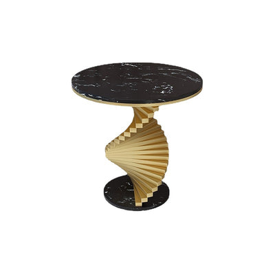 Italian Luxury Marble Side Table: Creative and Elegant Accent for Your Home