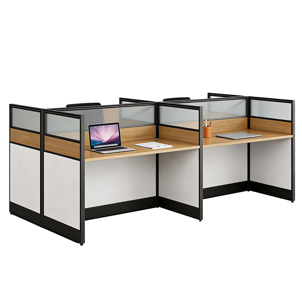 Efficient Office Setup: Modern Staff Desk and Chair Set with Computer Desk BGZ-006