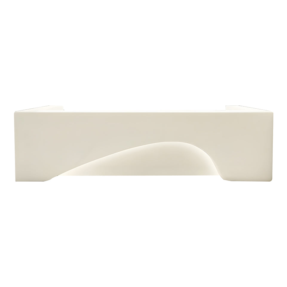 Curved Straight Fashion Front Desk with Keyboard Tray and Lockable Drawer for Offices JDT-1052