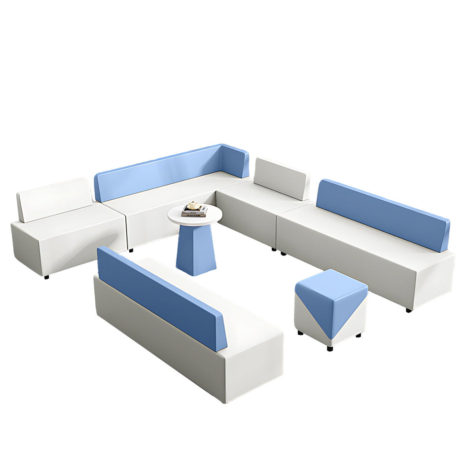 Modern Scratch-Resistant Corner Sofa with Solid Wood Frame for Office Reception and Lounge Areas JDZH-2081