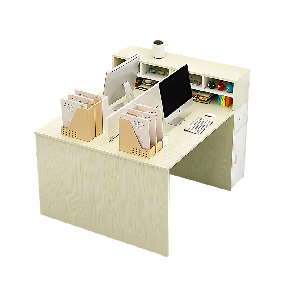Sturdy And Spacious Office Desk With Thickened Tabletop And Ample Storage BGZ-2033