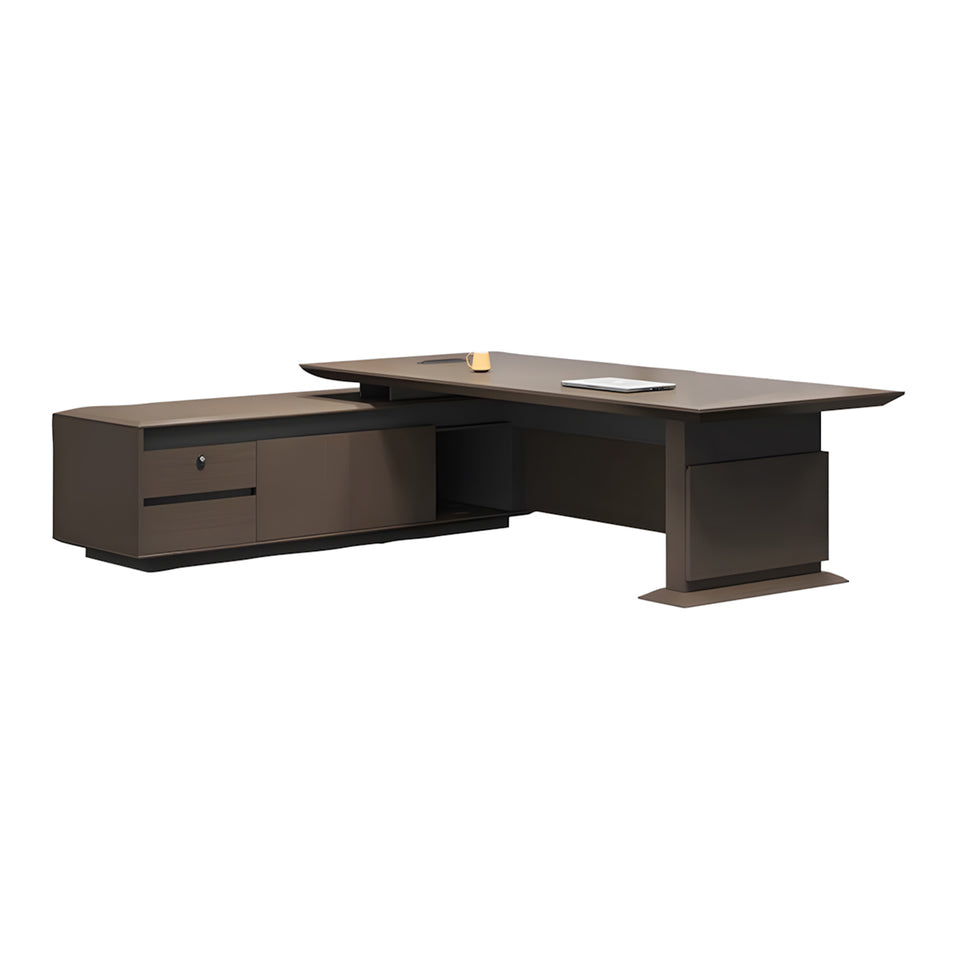 Executive Office Desk with Cabinets L-shaped Executive Desk LBZ-2005