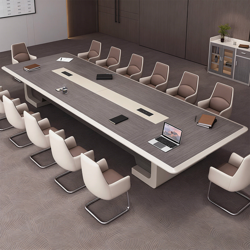 Elegant High-End Conference Table with Hidden Cable Management for Modern Offices and Meeting Rooms HYZ-2113