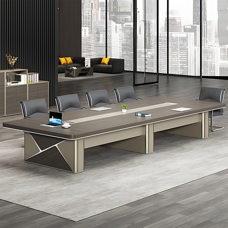 Luxury Long Meeting Desk Furniture Conference Table Rectangular High Load Bearing HYZ-1037