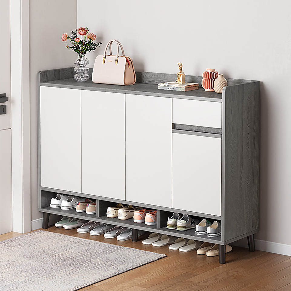 Premium Solid Wood Entryway Shoe Cabinet With Spacious Storage, Adjustable Shelves And Soft-Close Press Doors For Modern Homes CWG-02266
