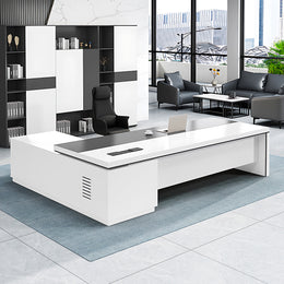 High-End Executive Desk Set With Secure Storage And Smart Cable Management LBZ-2146