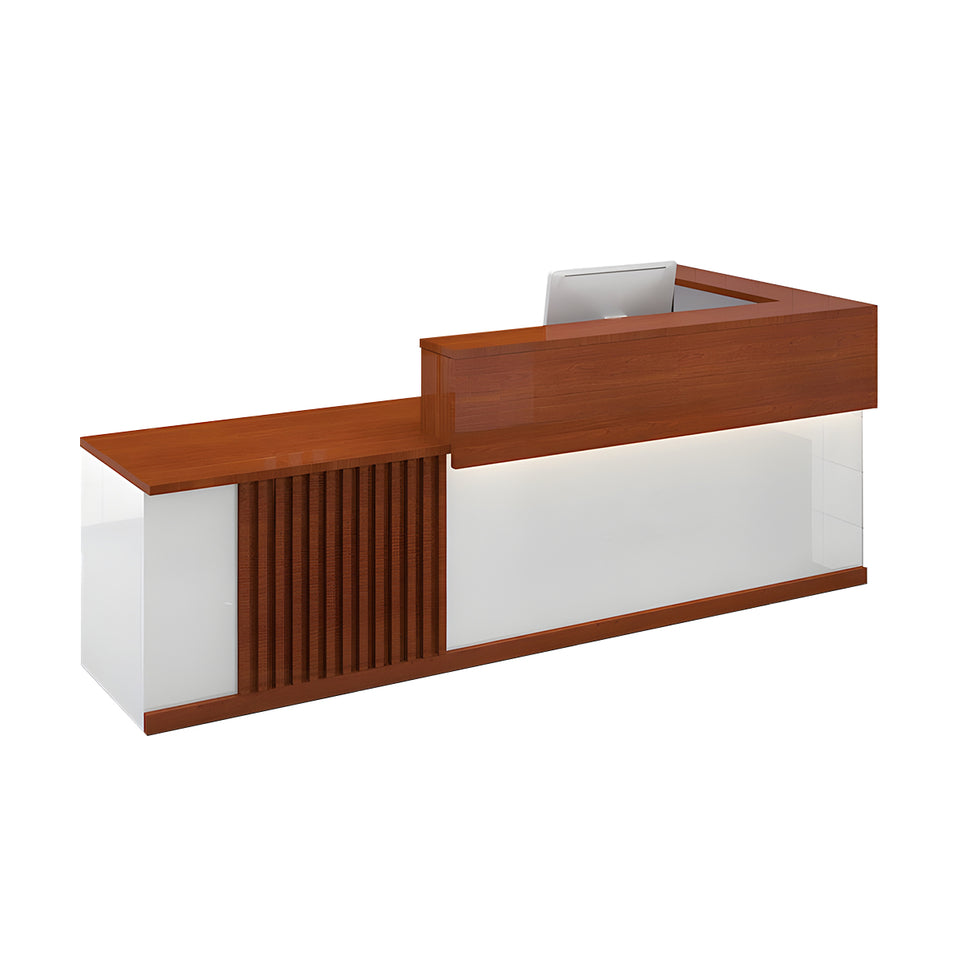 Sleek Modern Reception Desk with Dual-Layer Surface for Restaurants, Hotels, and Commercial Spaces JDT-2327