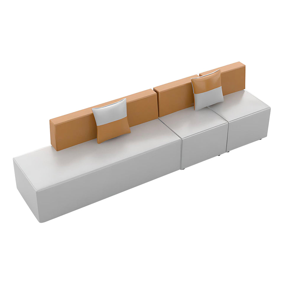 Premium Modular Leather Corner Sofa with High-Resilience Cushions for Office Lounges, Reception, and Meeting Areas JDZH-2080