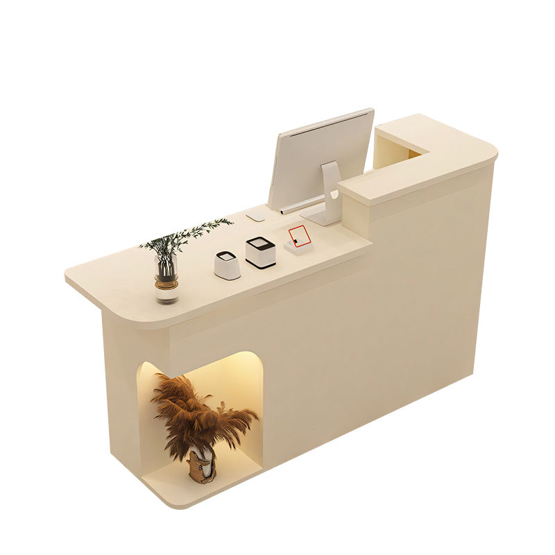 Private Labe Small Front Desk With Display Corner And Cabinet For Salons And Clothing Stores JDT-10105