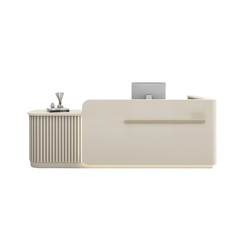 Sleek Reception Desk with Ample Storage & Functional Layout JDT-2342