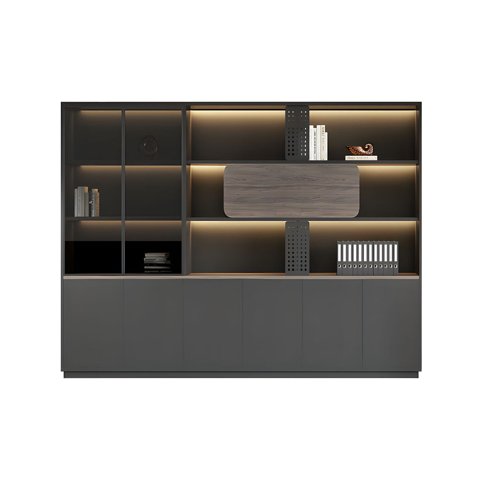 Chic Modular Wooden Office File & Book Cabinet for Manager Desks and Workspace Storage WJG-2171