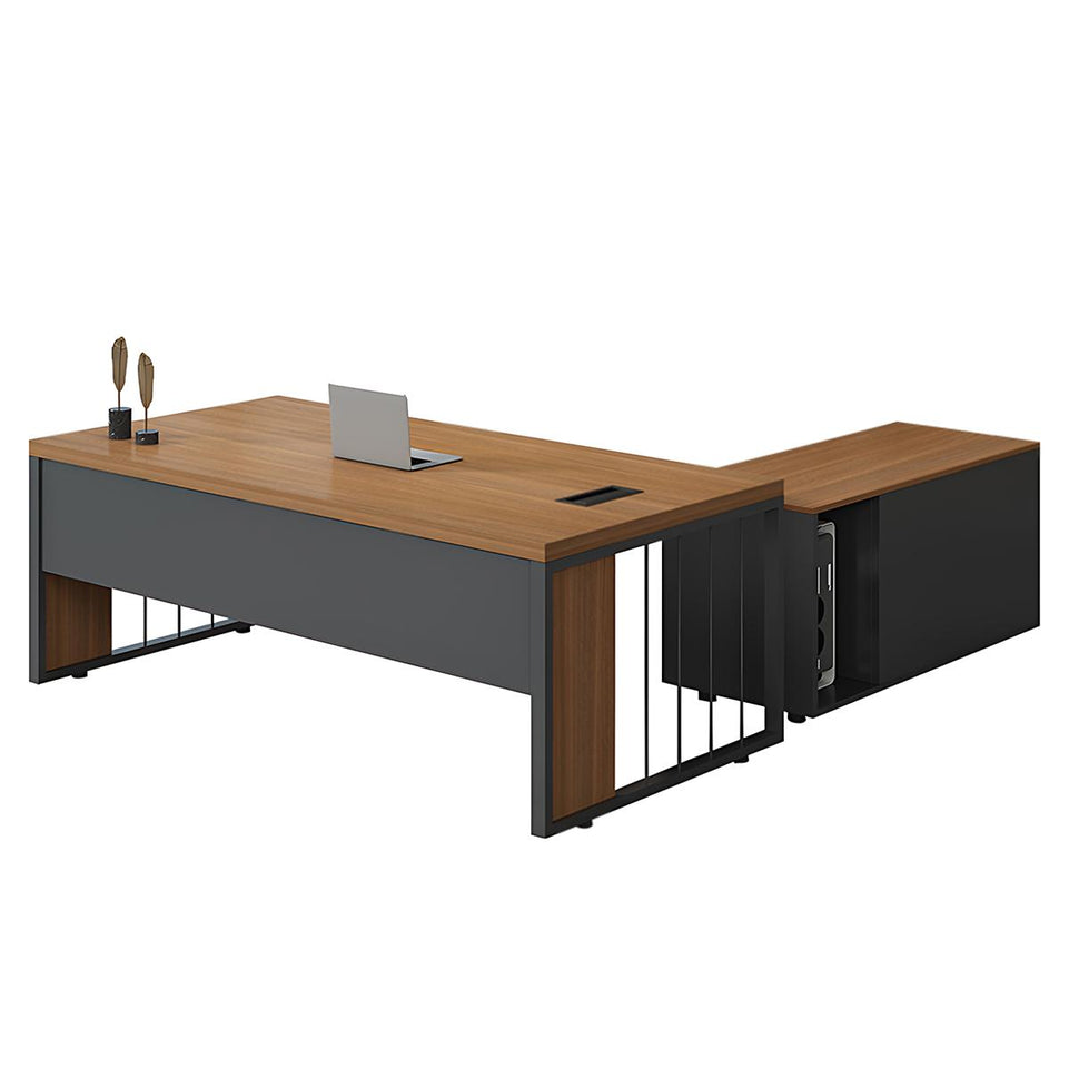 Modern Executive Desk With Ample Storage And Privacy Protection LBZ-2144 kaguyasu