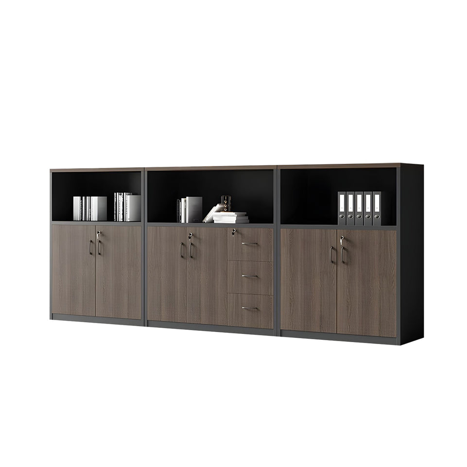 Stylish Multifunctional Office Storage Cabinet with Lockable Drawers for Workspace Organization, Printer Station, and Document Filing CWG-2167
