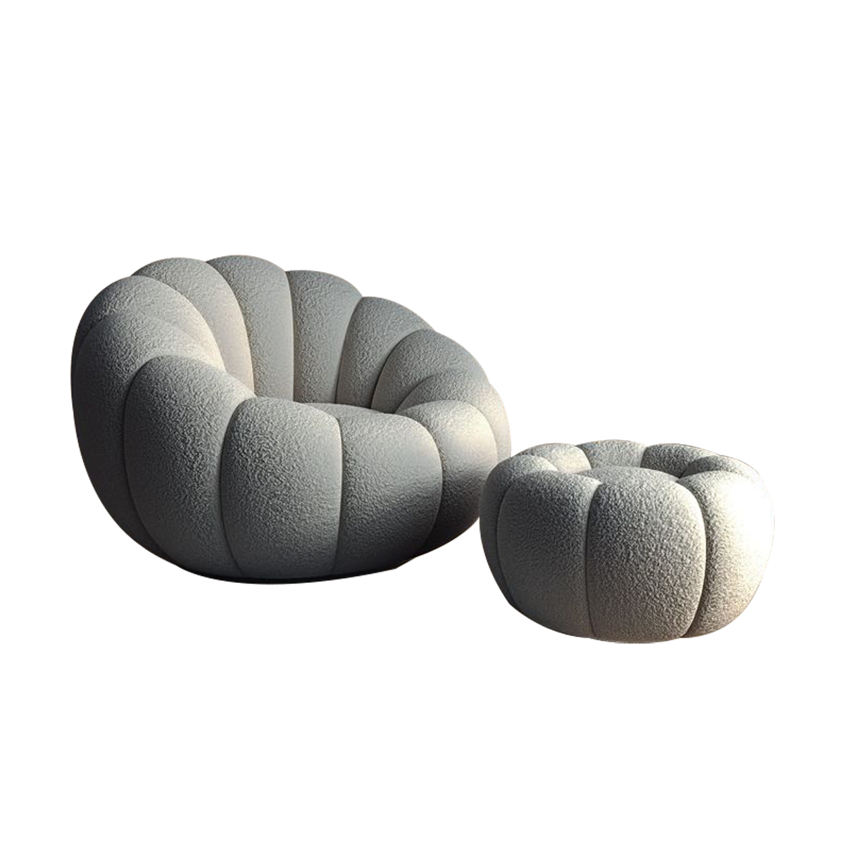 Cream Style Lazy Sofa Reclining Sleepy Pumpkin Sofa Chair BSF-2066