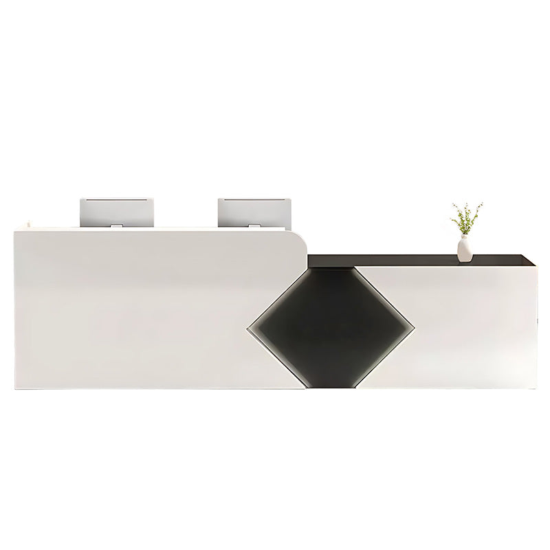 Simple Modern White Company Reception Desk Rectangular Front Reception Desk JDT-783