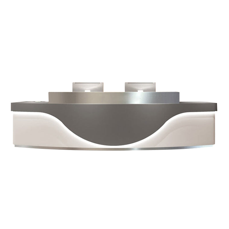 Simple Modern Stainless Steel Cashier Company Painted Reception Desk JDT-10155