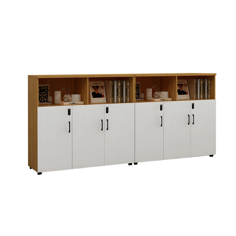 Stylish Lockable Wooden File Cabinet with Multi-Compartment Storage for Workspace CWG-2164