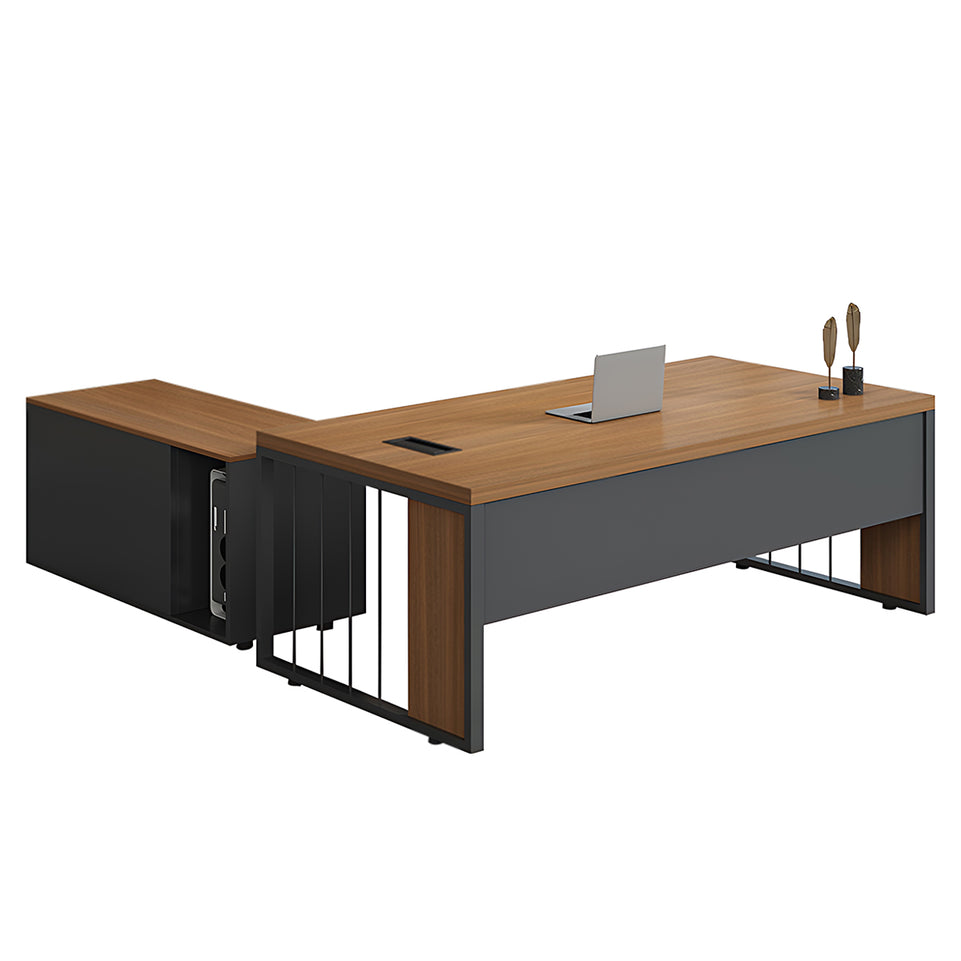 Modern Executive Desk With Ample Storage And Privacy Protection LBZ-2144 kaguyasu