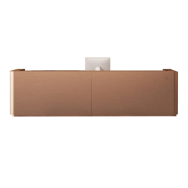 Modern Straight Front Desk with Drawers Keyboard Tray and 5 Drawers for Salons and Clothing Stores JDT-10139