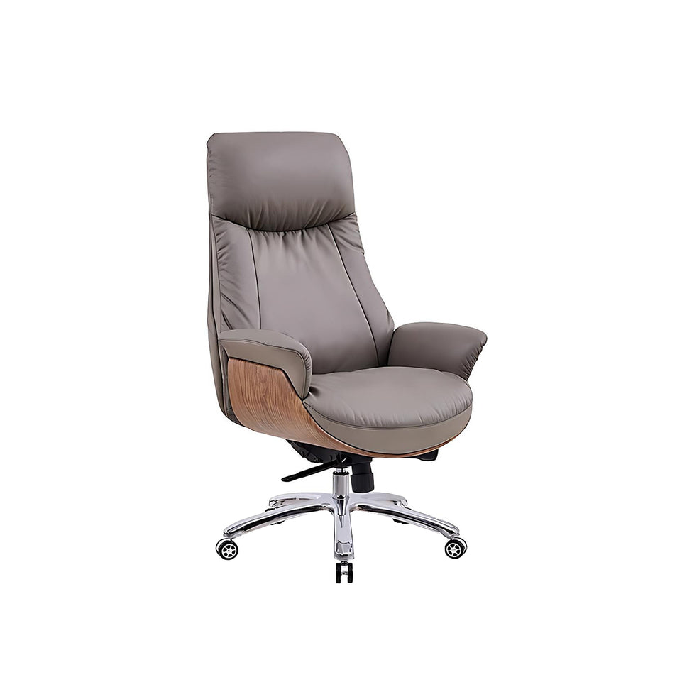 Modern and Luxurious Executive Desk with Aluminum Alloy Edges and High Capacity Side Cabinet LBZ-10168