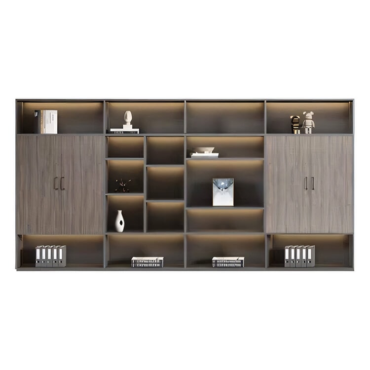 Modern Executive Office Desk and Chair Set Minimalist Design for Managers with Dual Cabinets LBZ-10154