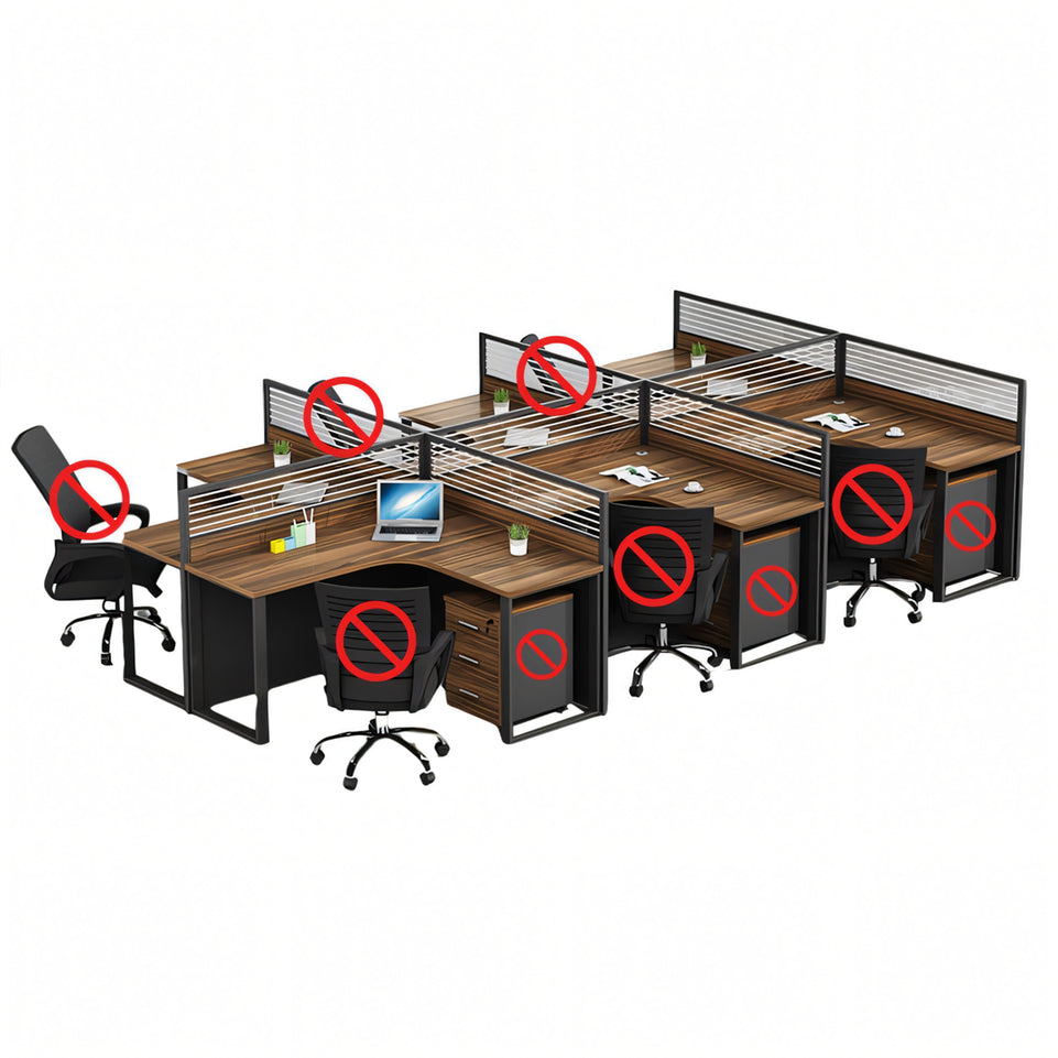 Modern Partitioned Computer Desk Office Workstation BGZ-225