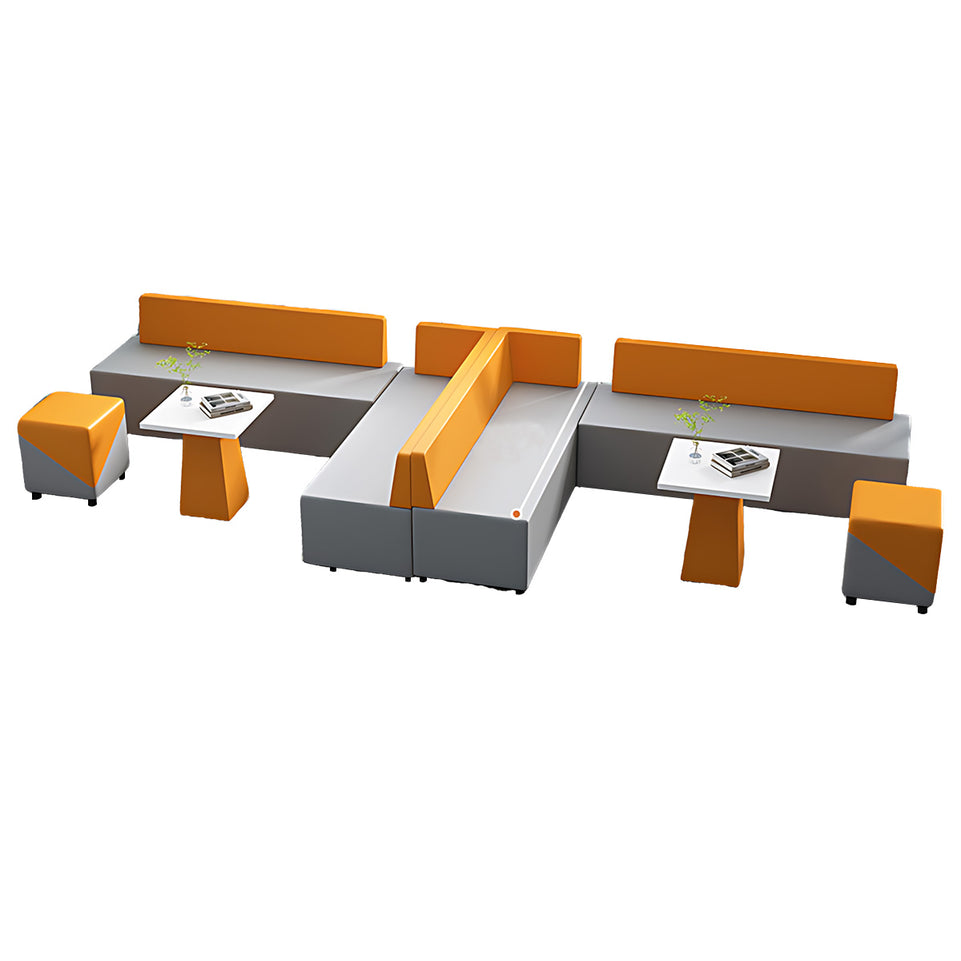 Modern Scratch-Resistant Corner Sofa with Solid Wood Frame for Office Reception and Lounge Areas JDZH-2081