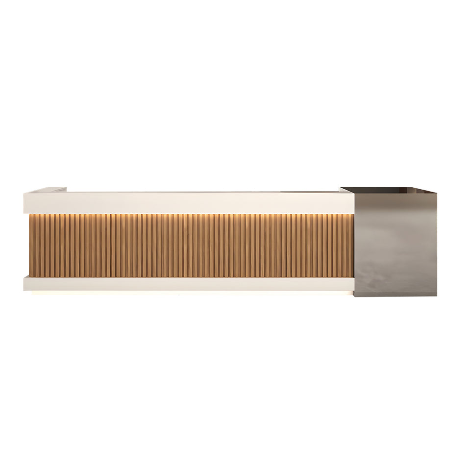 Modern Stylish Reception Desk with Dual-Tier Surface for Salons and Offices JDT-2325