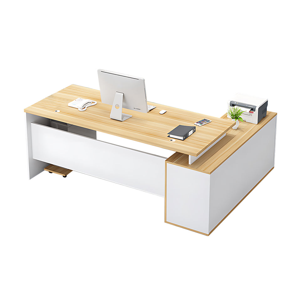 Sleek And Versatile Executive Desk With Secure Storage And Smooth Finish LBZ-2145
