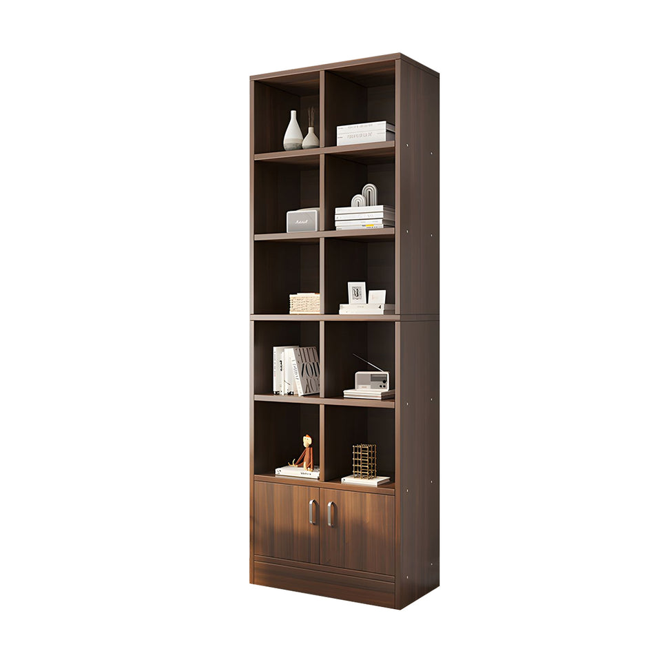 Spacious Floor-to-Ceiling Wooden Bookcase – Multi-Layer Dustproof Storage Cabinet for Home with Deep Shelves CWG-2178