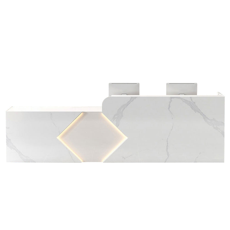 Simple Modern White Company Reception Desk Rectangular Front Reception Desk JDT-783