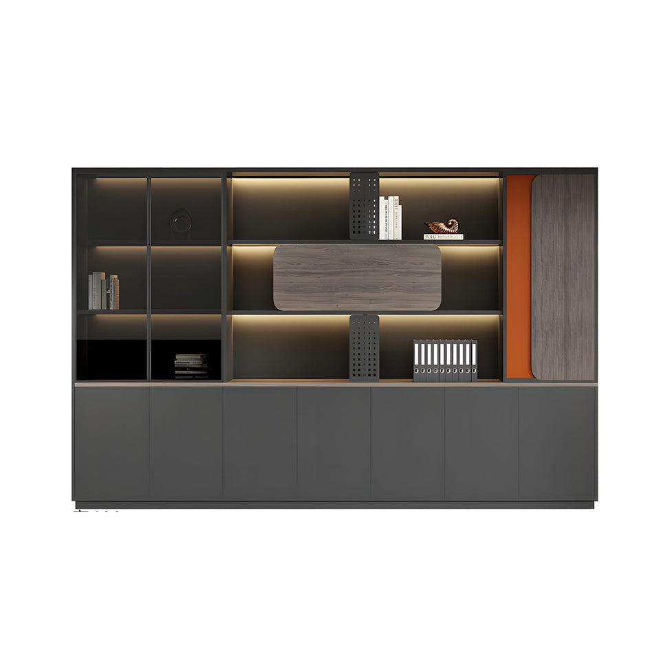 Chic Modular Wooden Office File & Book Cabinet for Manager Desks and Workspace Storage WJG-2171