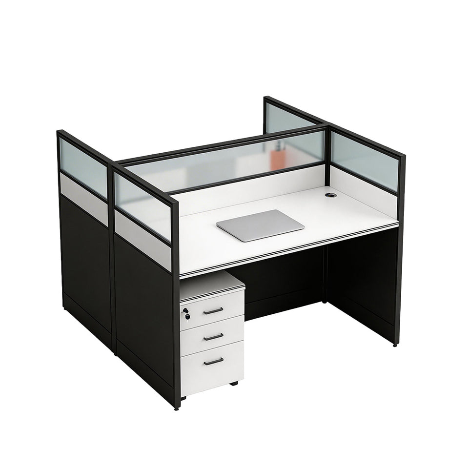 Efficient Office Setup: Modern Staff Desk and Chair Set with Computer Desk BGZ-006