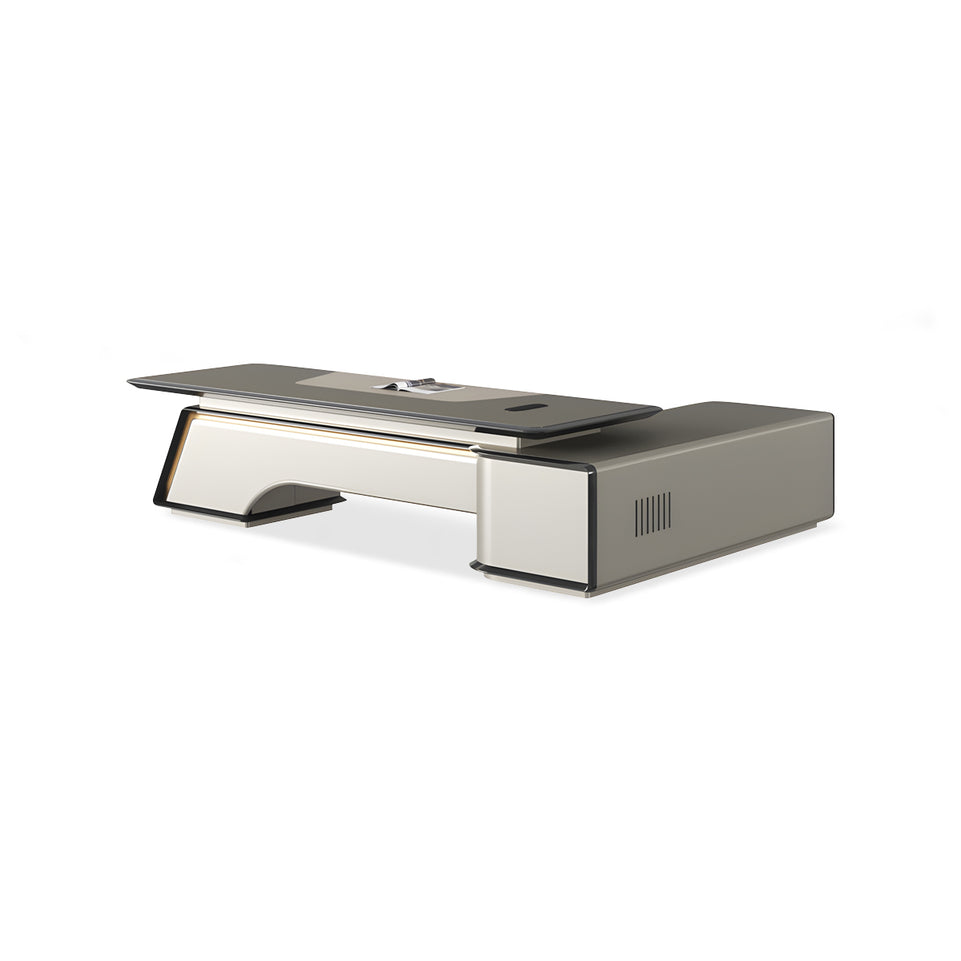 Sleek Black Edge Executive Desk with Distinctive LBZ-2015