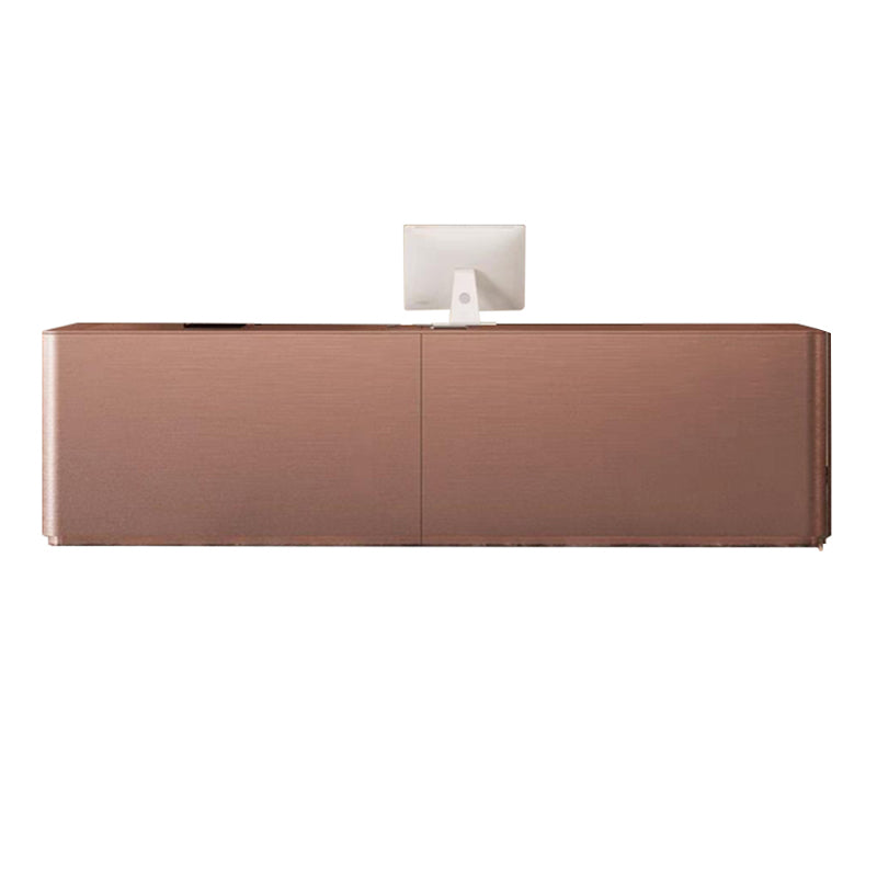 Modern Straight Front Desk with Drawers Keyboard Tray and 5 Drawers for Salons and Clothing Stores JDT-10139