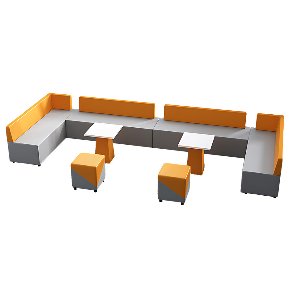Modern Scratch-Resistant Corner Sofa with Solid Wood Frame for Office Reception and Lounge Areas JDZH-2081