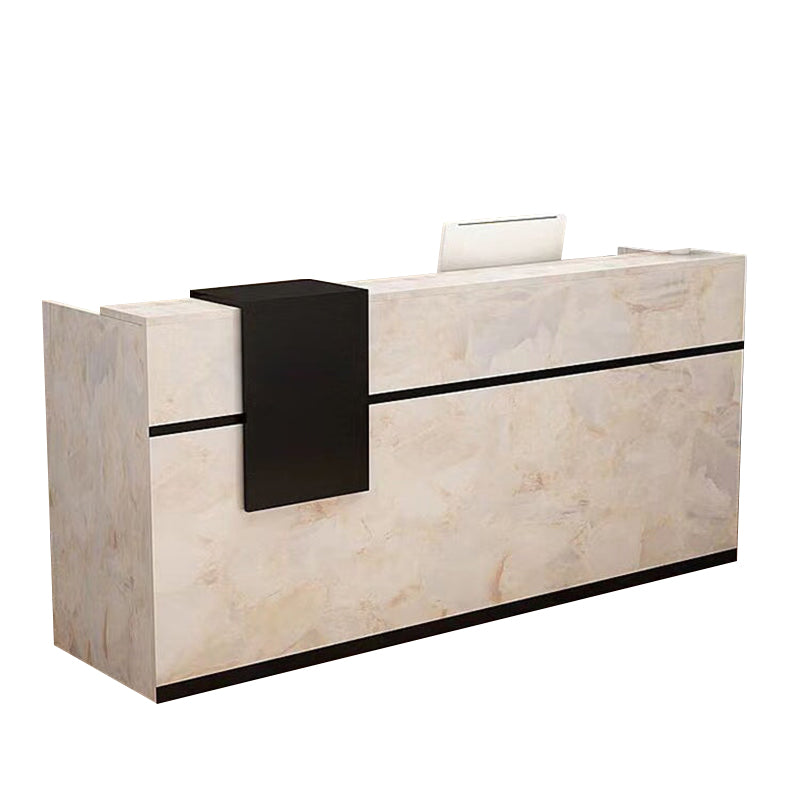 Compact Front Desk with Keyboard Tray and CPU Holder for Shops JDT-10101