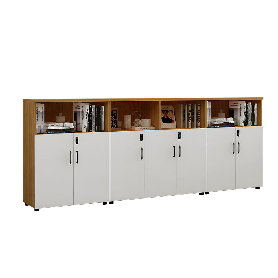 Stylish Lockable Wooden File Cabinet with Multi-Compartment Storage for Workspace CWG-2164