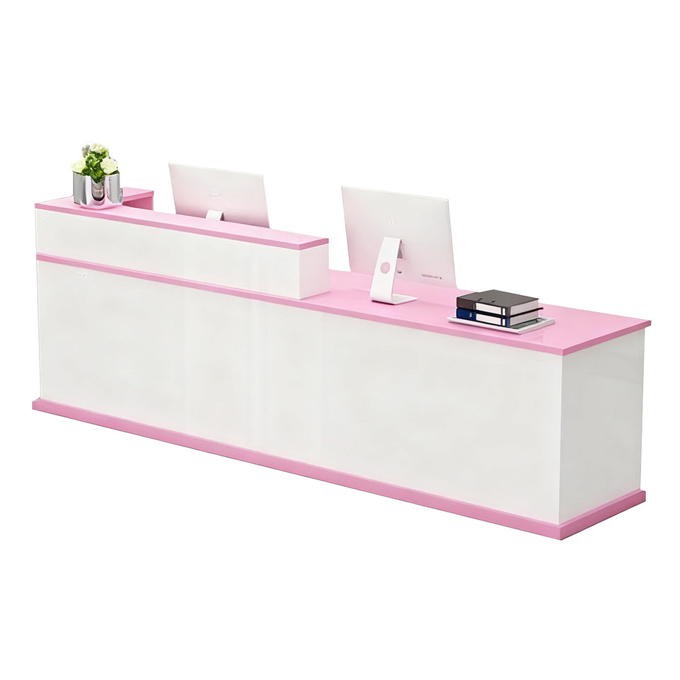 Corner Straight Stylish Reception Desk with Keyboard Tray and Drawers for Offices and Hotel Lobbies JDT-712
