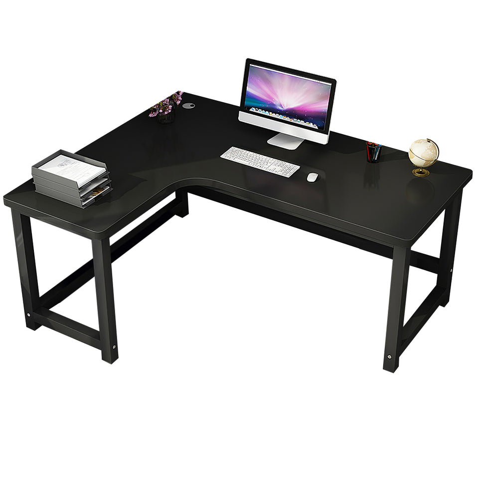 L-Shaped Office Desk 47-71 in Wide with Cable Management for Home Office