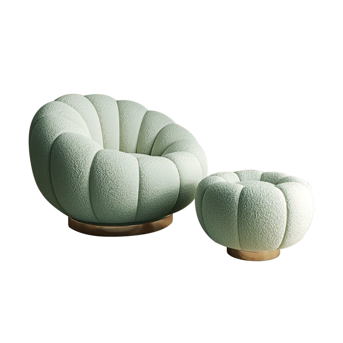 Cream Style Lazy Sofa Reclining Sleepy Pumpkin Sofa Chair BSF-2066